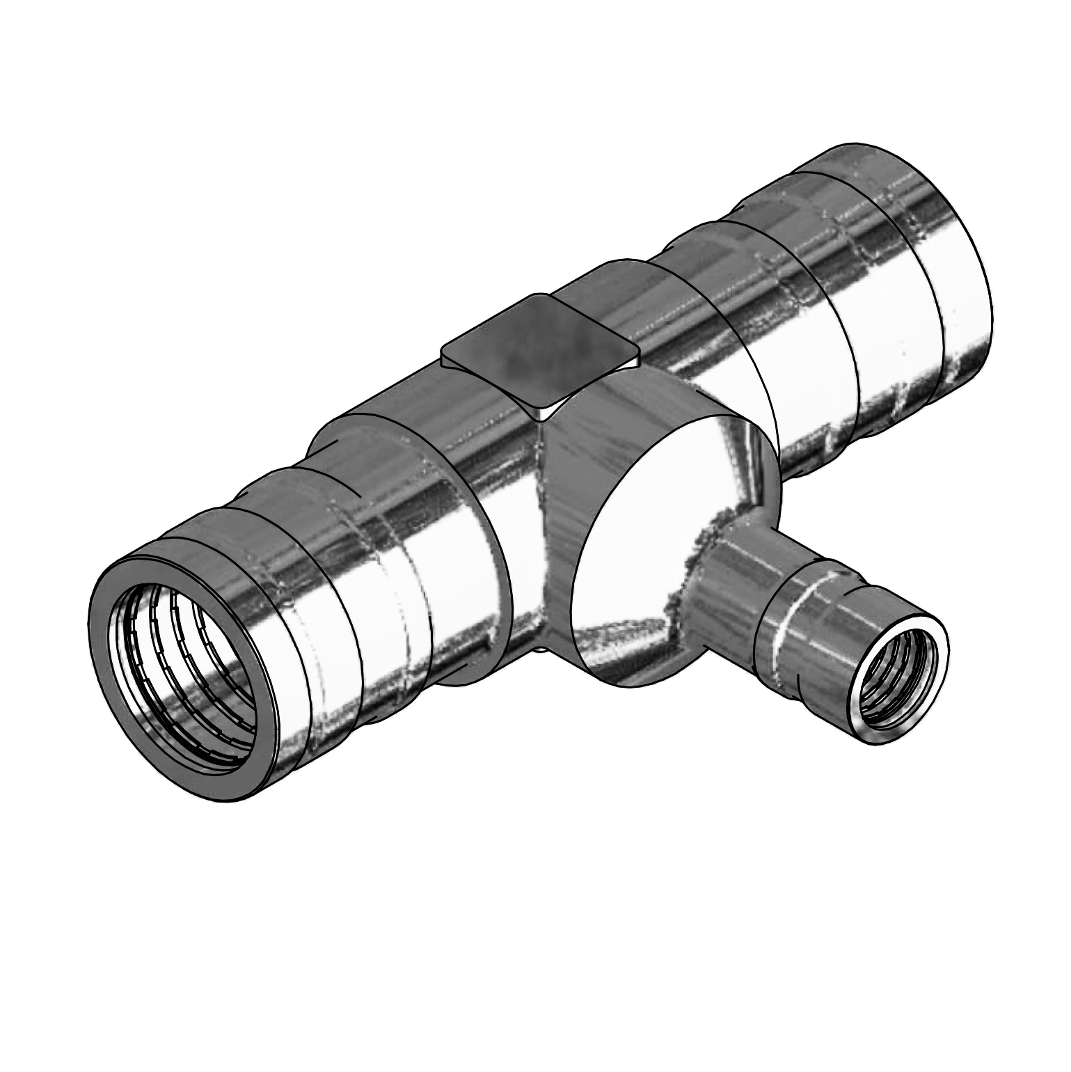 NPS Pipe Fitting DM 20 Series DM20104 Reducing Tee