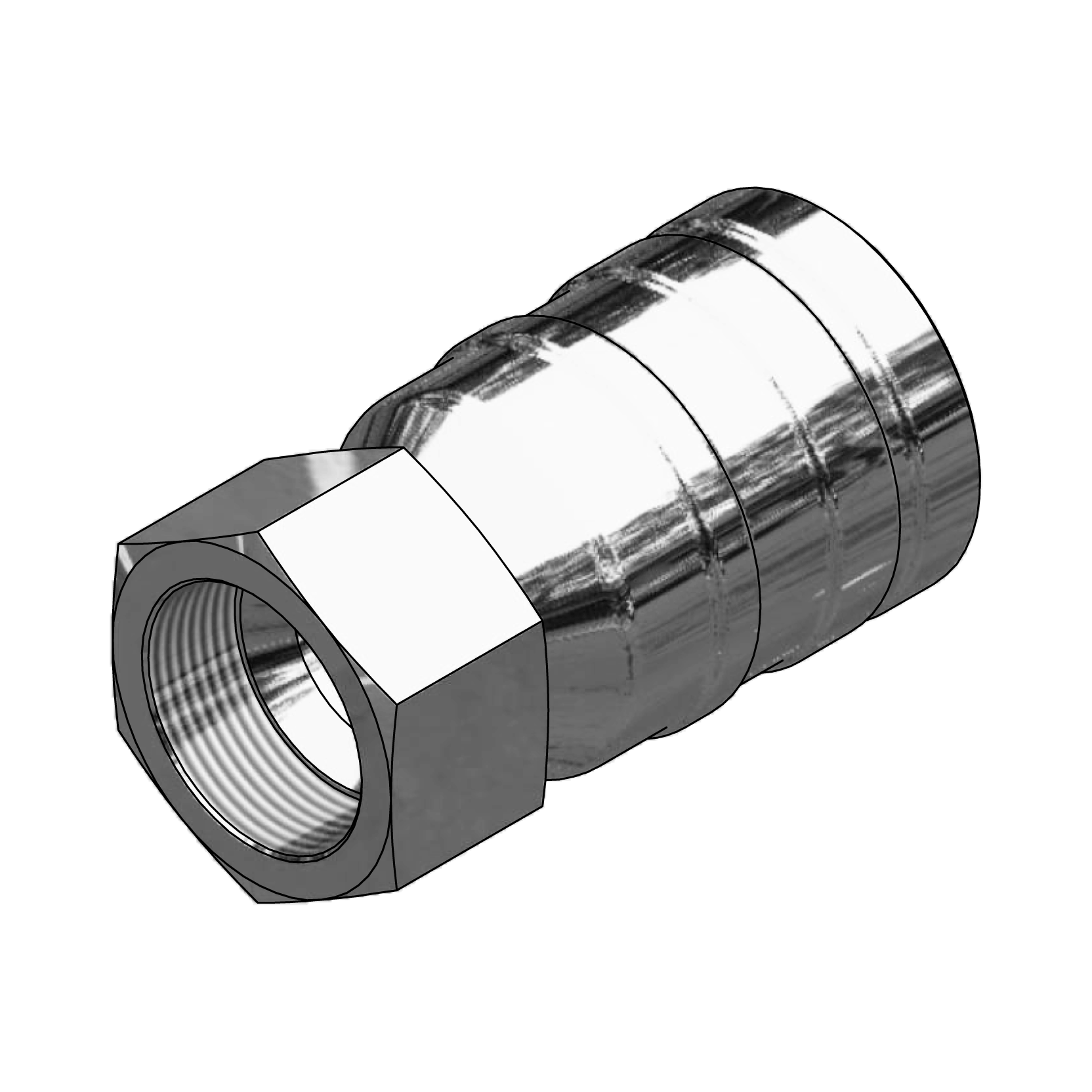 DM60 Series OD Tube - DM60054 JIC 37 degree female swivel