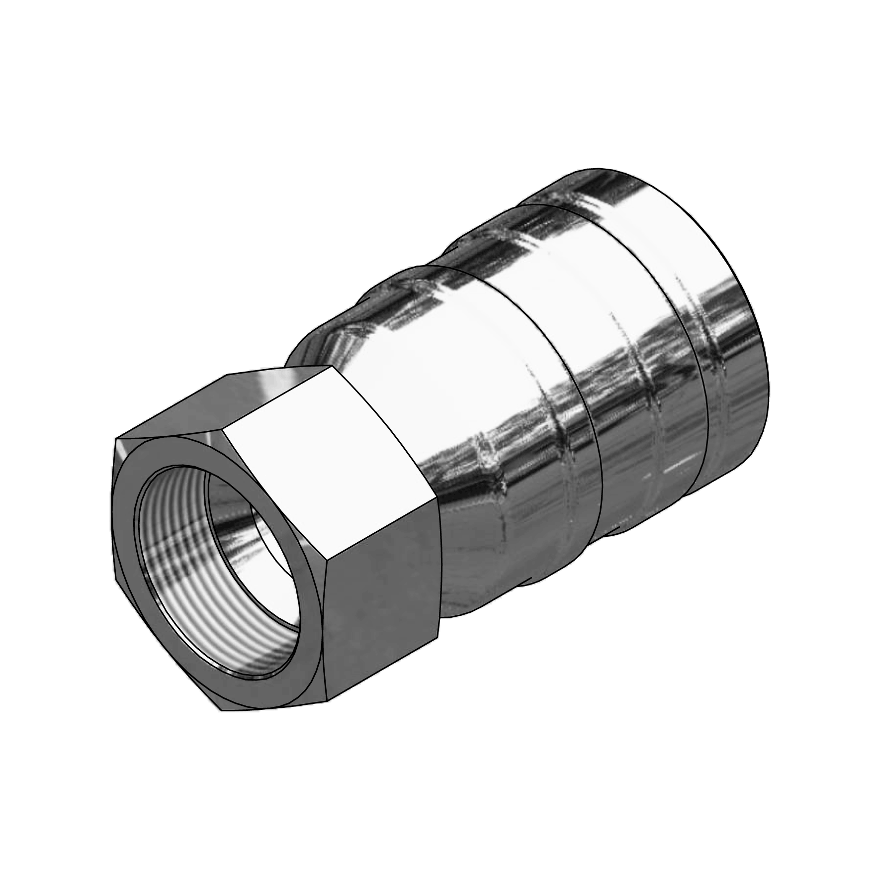 DM 80 Series Metric Tube - DM80054 JIC 37 degree female swivel