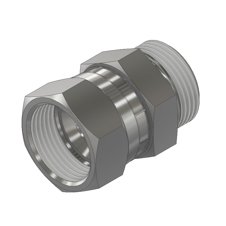 DM Series Tube Adapter - DM60155 SAE Male To JIC Female Swivel Adapter