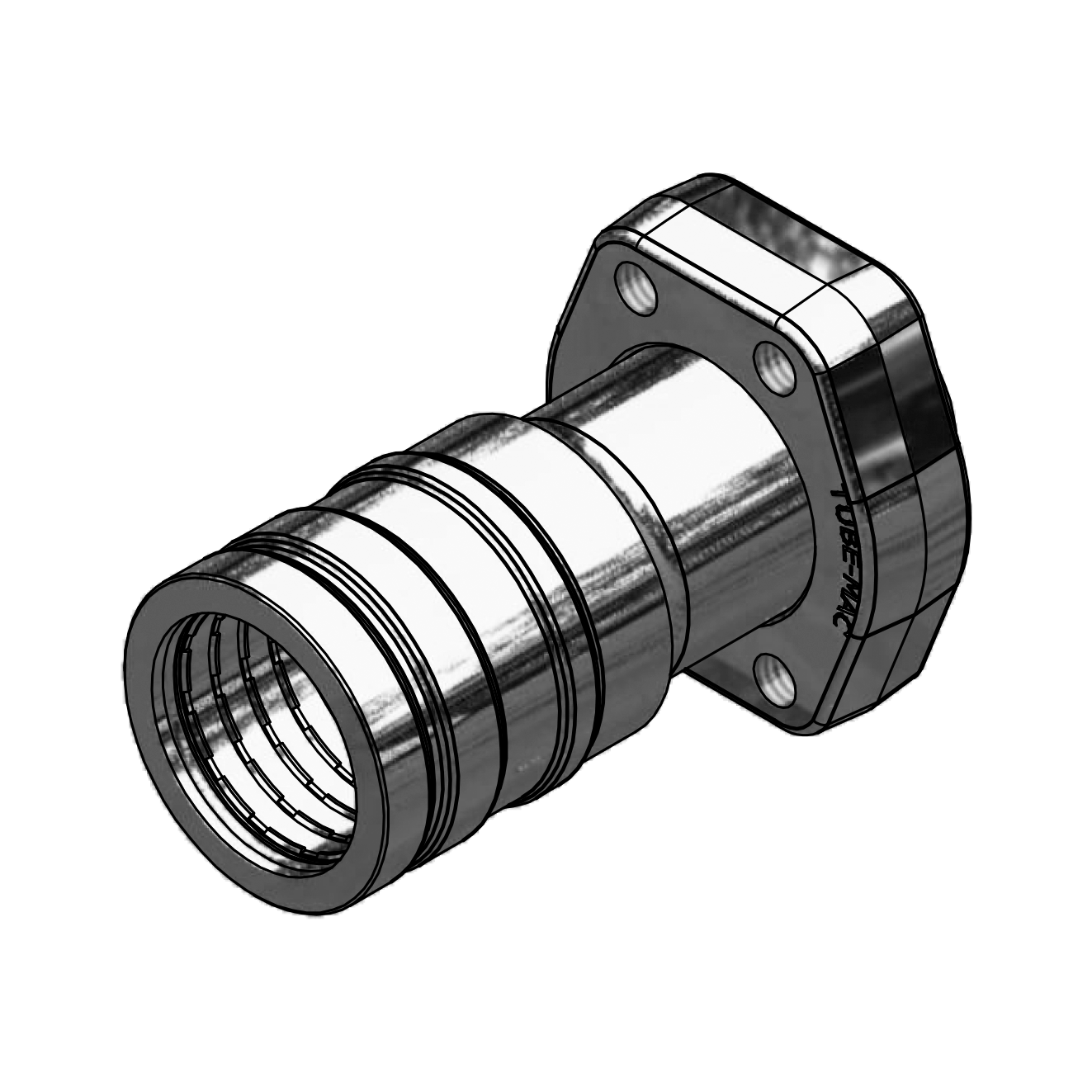 DM 80 Series Metric Tube - DM80095 ISO 6162-1 tapped flange