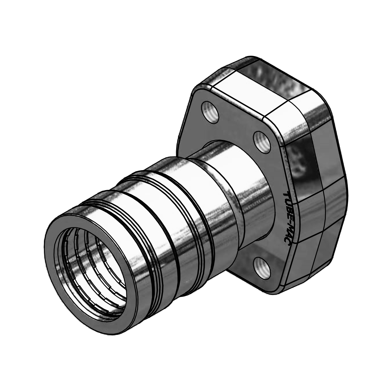 DM 80 Series Metric Tube - DM80096 ISO 6162-2 tapped flange