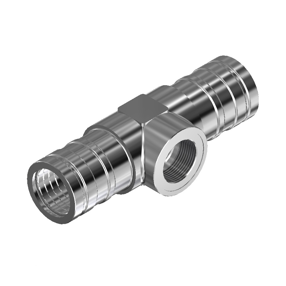 DM 80 Series Metric Tube - DM80172 BSPP female branch tee