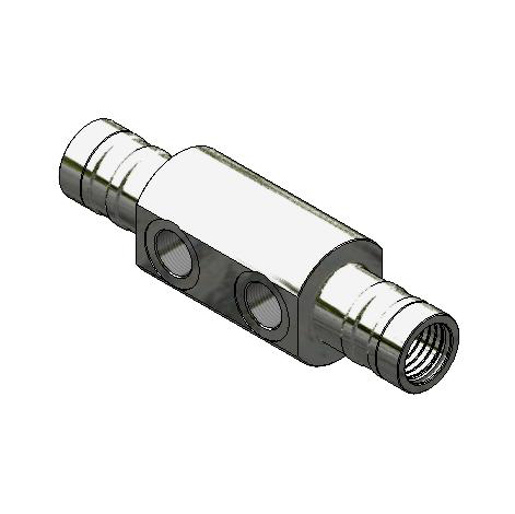 DM 80 Series Metric Tube - DM80241 BSPP Cross Fitting With 4 Ports